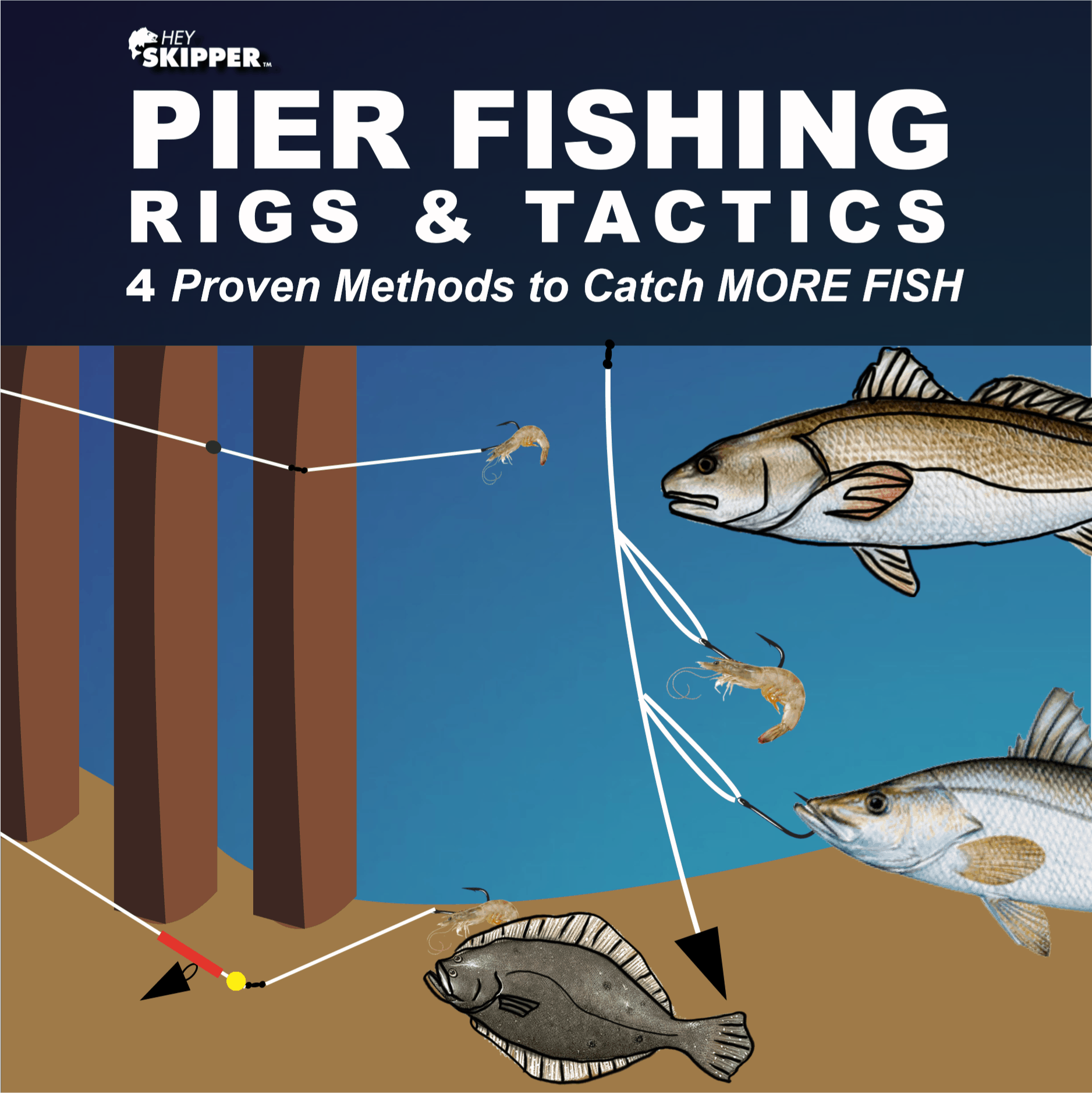 Saltwater Fishing Rigs - Surf Pier Fishing Hooks - Bait Fish Rigs ( 1 PACK  )