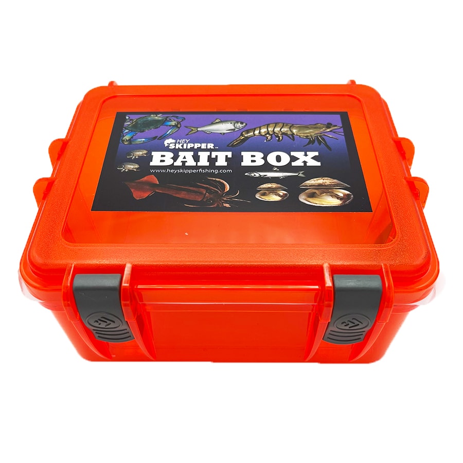 Beach Fishing Box Shrimp + Clam Combo Box- 4 Packs Salted Fishing Bait +  Waterproof Bait Box - Hey Skipper